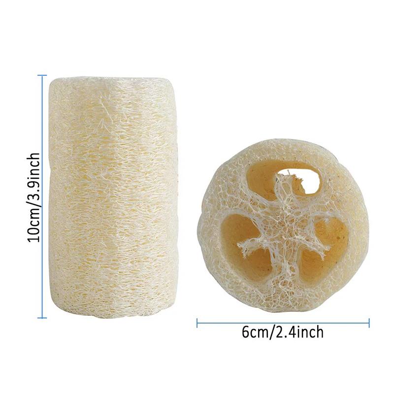 4pcs Natural Loofah Luffa Sponge Organic Loofah Cleaning Brush Kitchen Dish Washing Pads Bath Body Shower Multifunction Scrubber