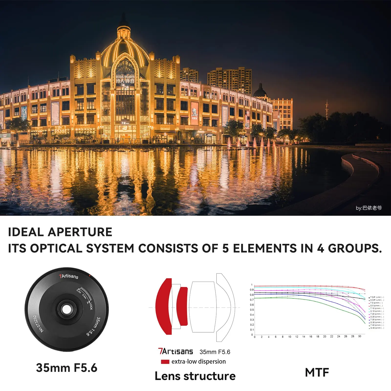 7 Artisans 35 مللي متر F5.6 إطار كامل عدسة رقيقة جدا التركيز اليدوي للكاميرا بدون مرآة Leica L Sony E Nikon Z Z50 Z6 Z7 Leica M
