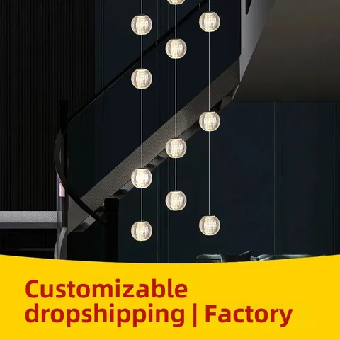 다이닝 룸 크리스탈 현대 펜던트 조명 거실 천장 매달려 램프 북유럽 럭셔리 계단 샹들리에 Fishbone