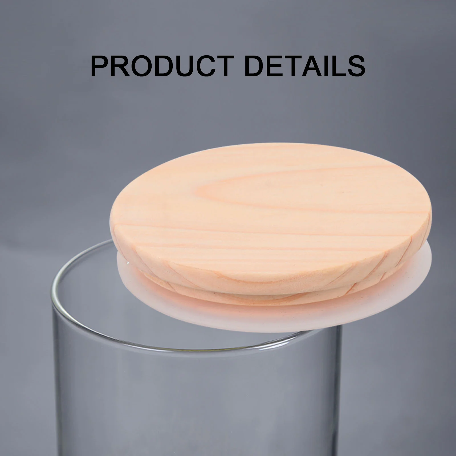 

5pcs Wooden Cup Set Natural Pine Wood Reusable Sealed Cover For Glass Jar Coffee Mug Jar Lid Wood Bottle Cover Cup Lid