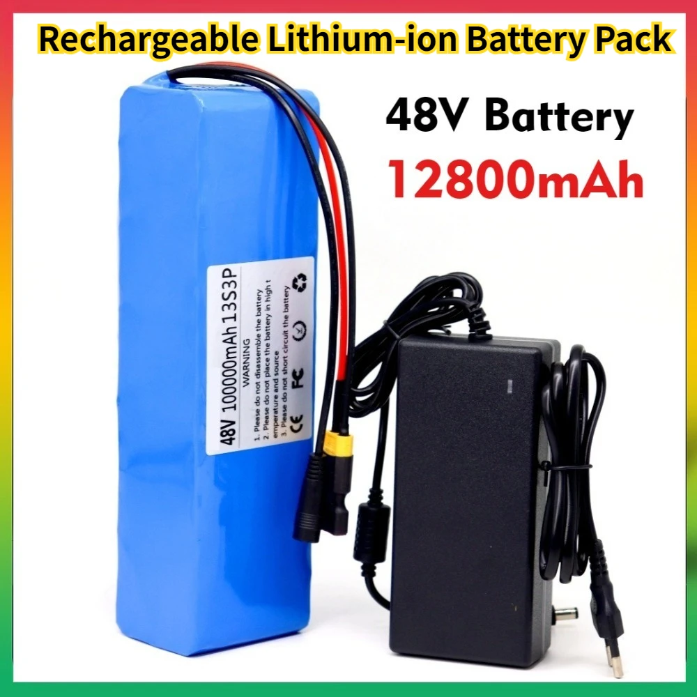 

48V 100000mAh 2000W 13S3P 48V Lithium-ion Battery Pack for electric vehicle lithium ion Battery 100Ah And 54.6V Charger XT60+T