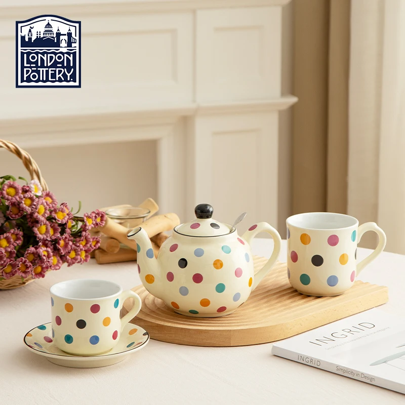 

Керамическая кружка London Pottery 250 мл, набор кофейных чашек и чайник 600 мл, набор для чая и кофе.