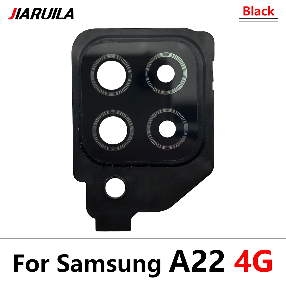 Housing Back Rear Camera Glass Lens With Cover Frame Holder For Samsung A22 5G A22 4G Black Purple Green White