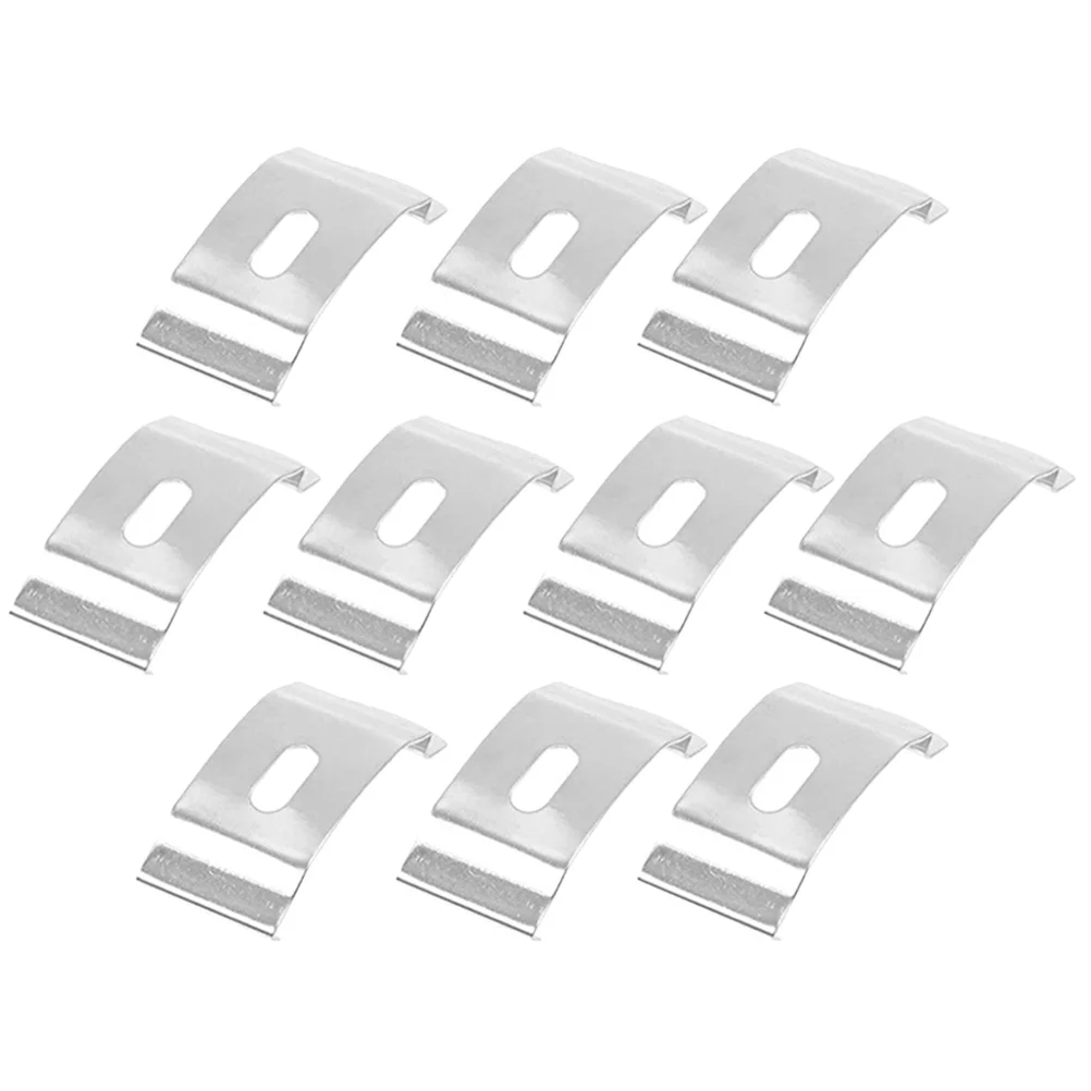 10 Pcs Curtain Installation Code Sturdy Brackets Metal Accessories Window Blind Fixation Louver Support Fixing Louvered Panel