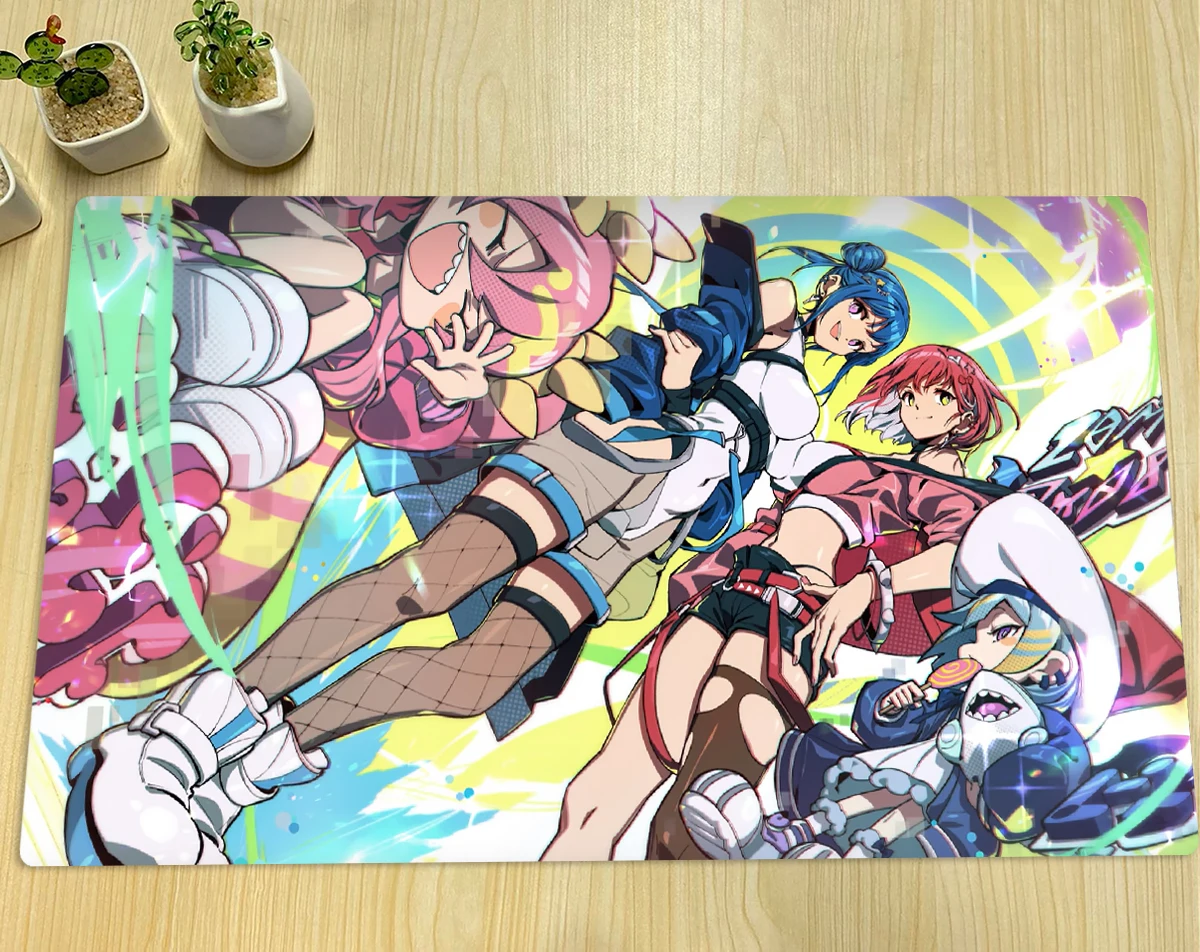 YuGiOh Evil Twins Ki-sikil & Lil-la Play Mat TCG CCG Board Game Mat Trading Card Game Playmat Custom Rubber Mouse Pad Zone & Bag