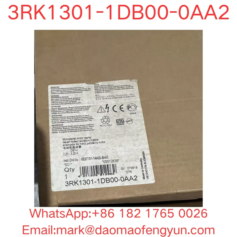 3RK1301-1DB00-0AA2 Brand New DS1-X for ET 200S Standard DOL starter expandable Setting range,