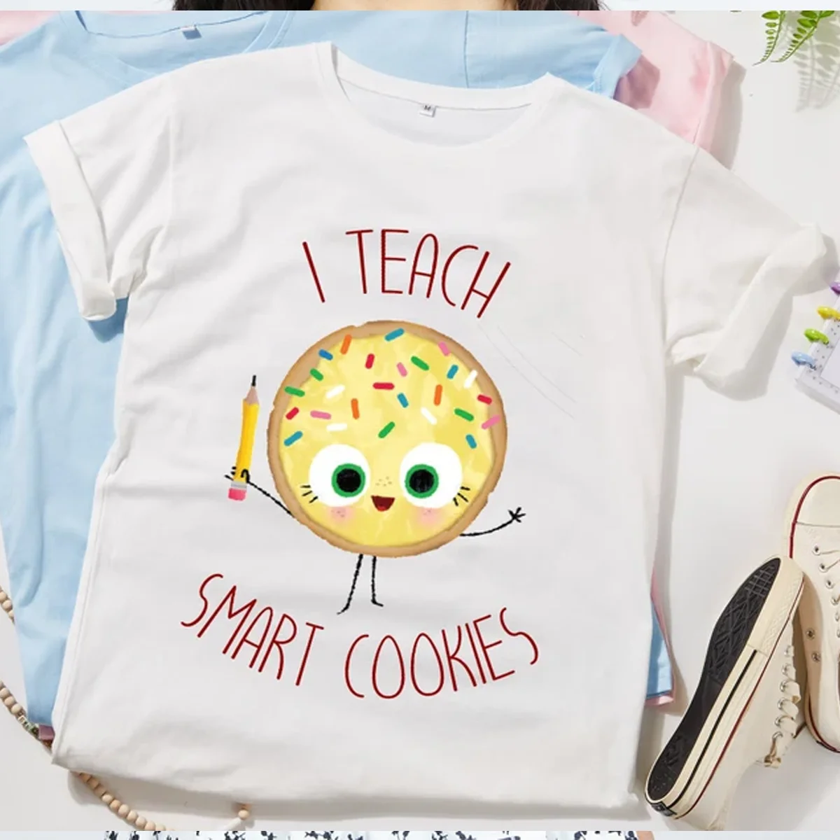 I Teach Smart Cookies Teacher Shirts For Women The Smart Cookie Summer Teacher Shirts Smart Cookie Teacher Gifts Teacher T-Shirt