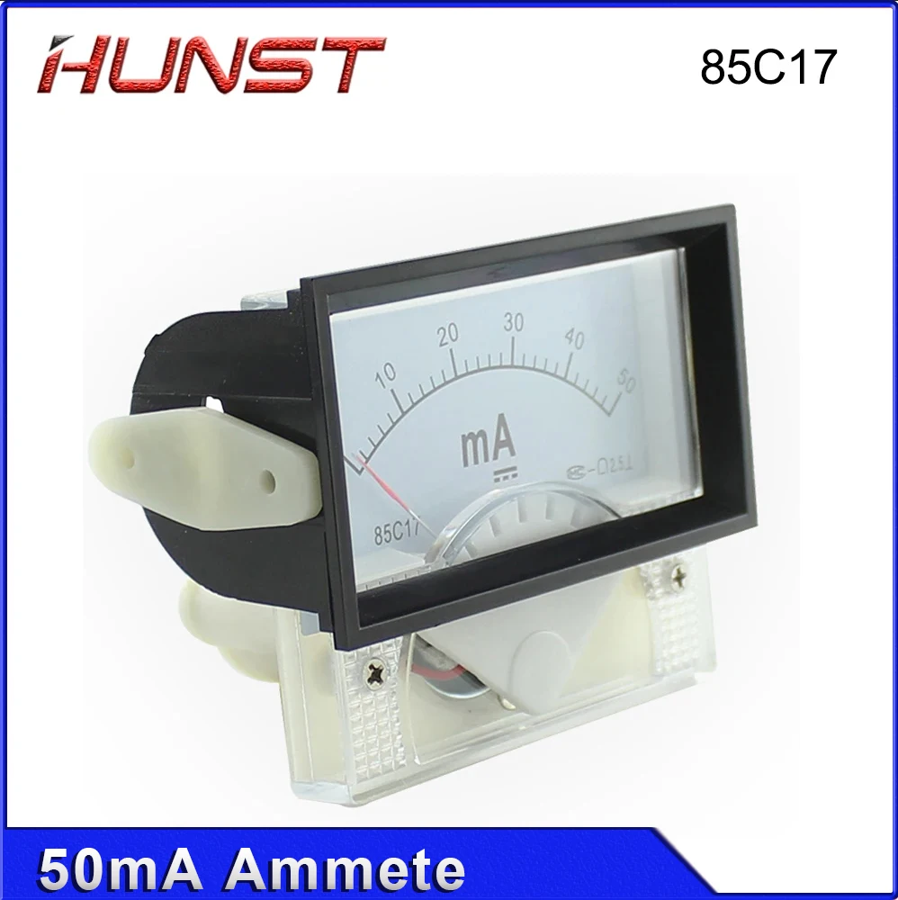 Hunst 50mA مقياس التيار الكهربائي 85C17 DC 0-50mA لوحة لقطع القطع بالليزر CO2