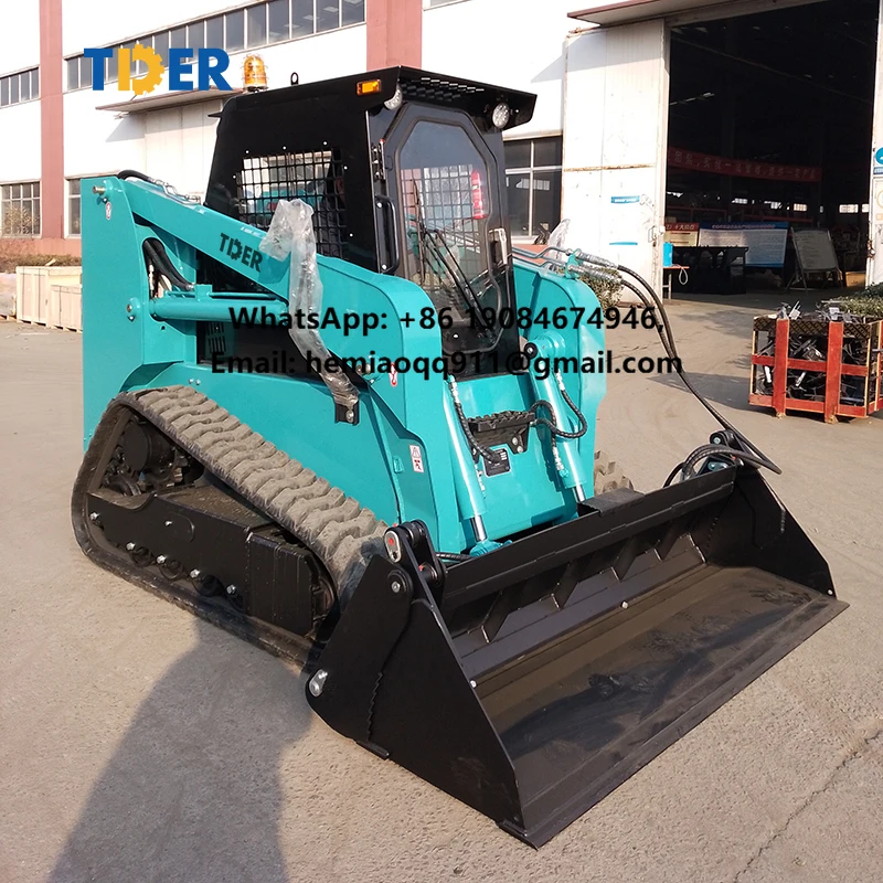 TDER Track Loader Skid Steer and Compact Track Loaders 500kg 700kg 850kg 900kg Crawler Skid Steer Loader with Track