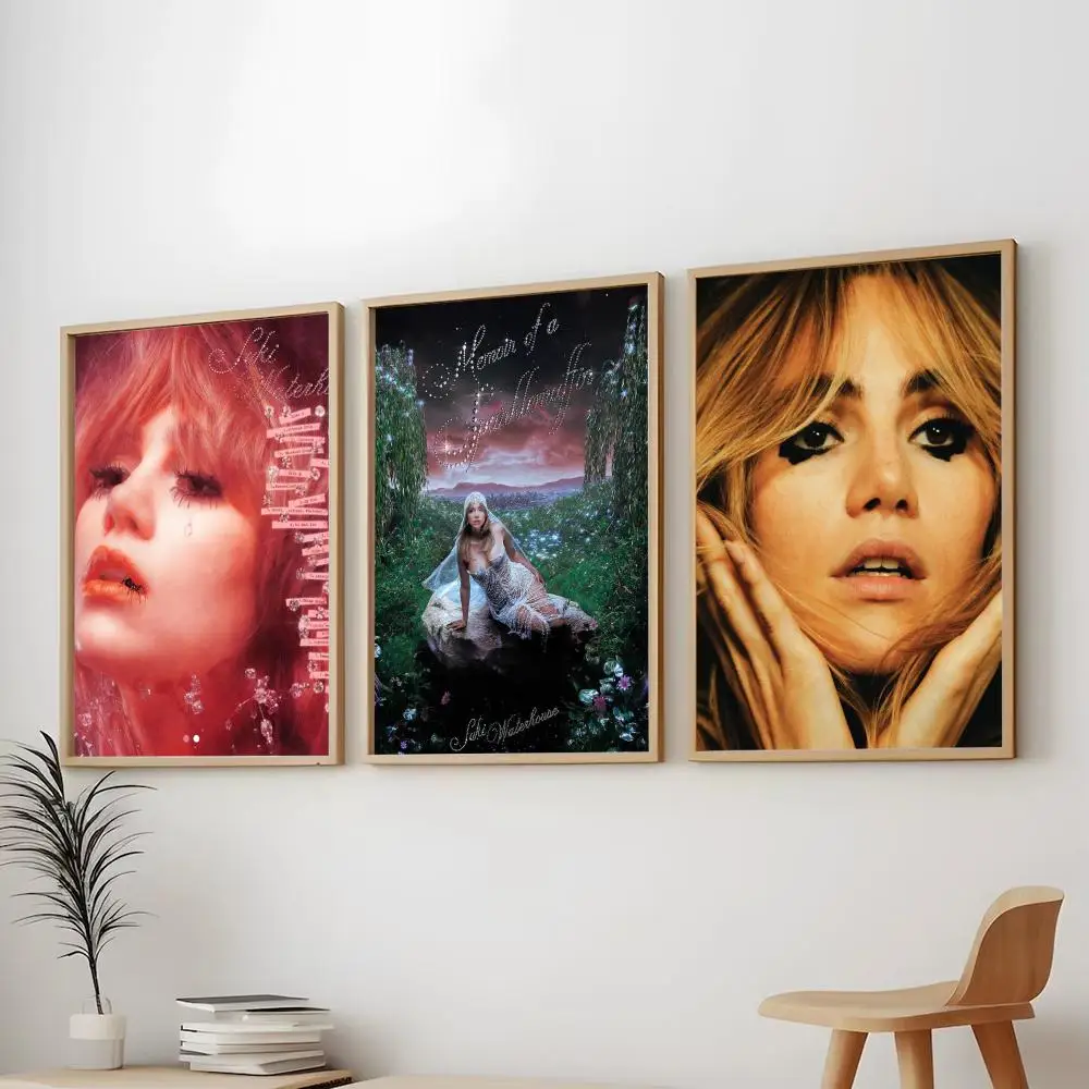 Singer S-Suki Waterhouse vintage soft Painting Calligraphy Modern Canvas Wall Art Print Stylish Bedroom Cafe Home Decor Gift
