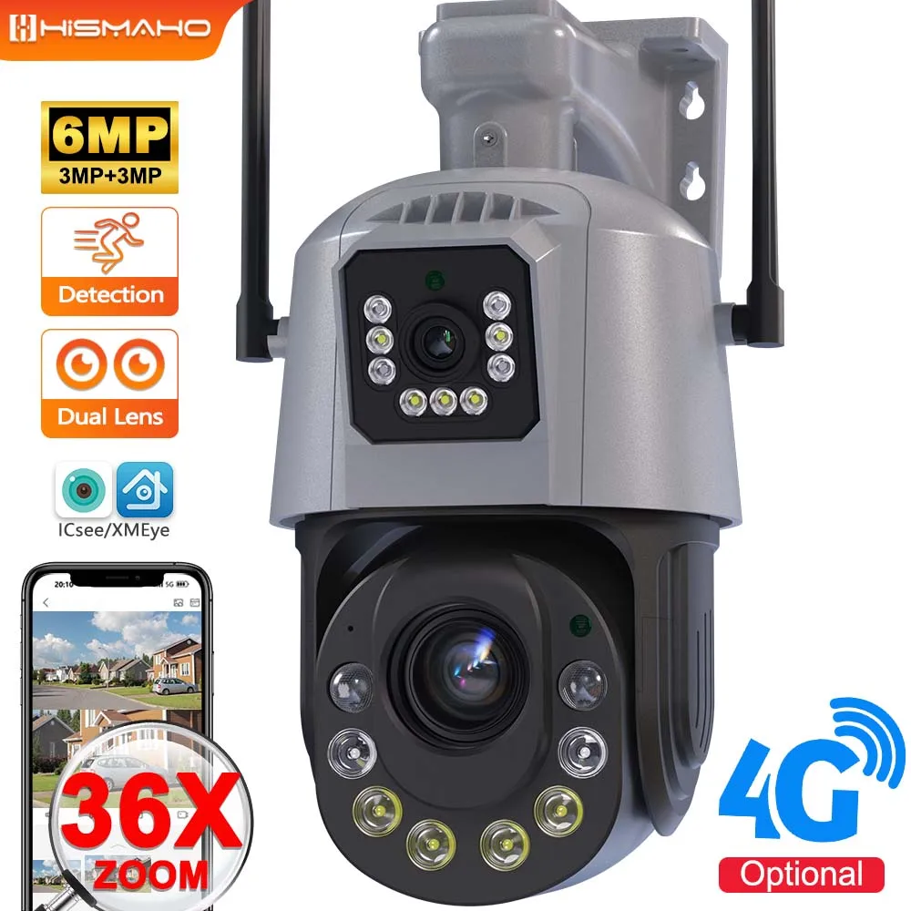 ตรวจสอบและแนะนำกล้อง IP 6MP 4G แบบสองเลนส์ สำหรับการดูแลความปลอดภัยกลางแจ้ง ที่มีการติดตามอัตโนมัติและซูม 36X