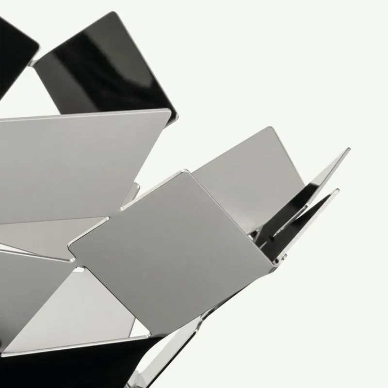 

Modern art geometric hollow fruit basket, living room home coffee table decoration creative ornament stainless steel fruit plate