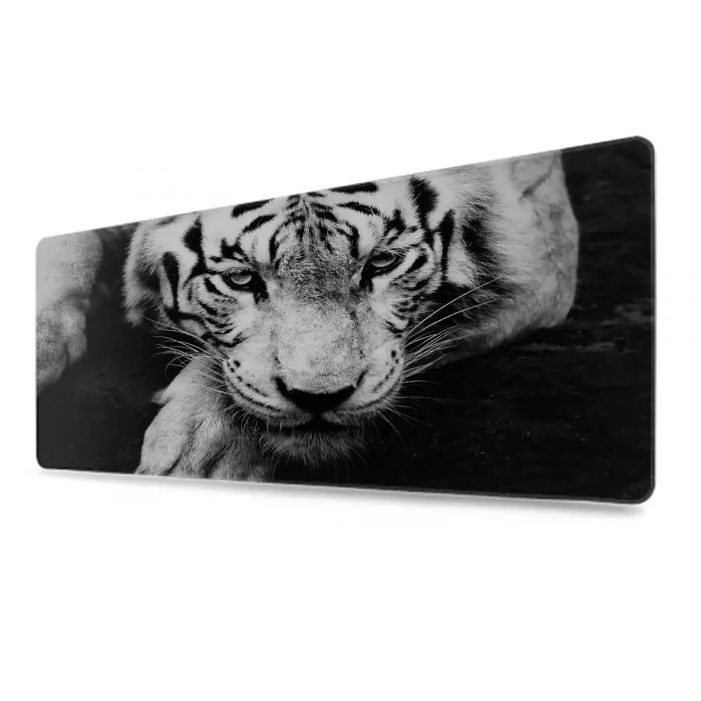 النمر ماوس الوسادة عدم الانزلاق HD طباعة كبيرة الحجم 900x400 مللي متر حصيرة مكتبية لوحة المفاتيح المطاط السجاد الكمبيوتر البساط ألعاب ماوس للكمبيوتر