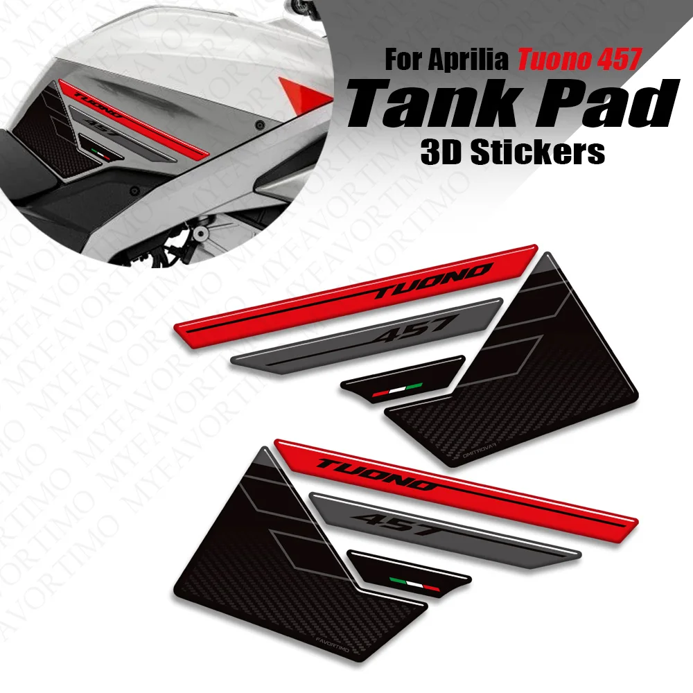 

Motorcycle 2025 2026 For Tuono 457 Tank Pad 3D Stickers Decals Protection Bike Cap Grips Gas Fuel Kit Knee Motorcycle 2025 2026