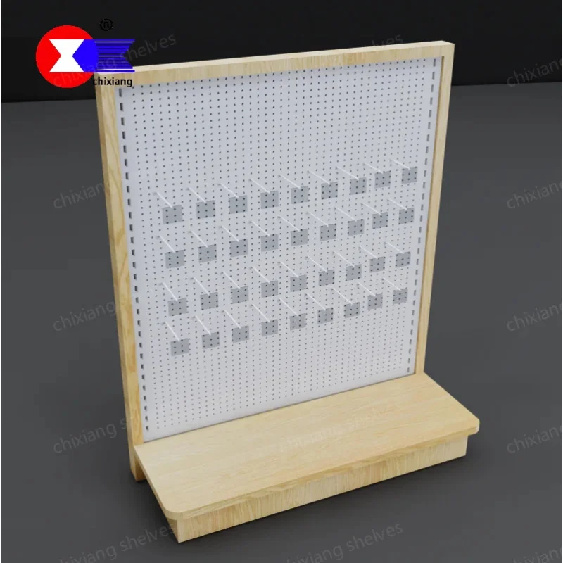 custom.Customizable LED Retail Jewelry Display Rack with Hooks Mobile Phone Stores Boutique Use MDF+Steel Construction