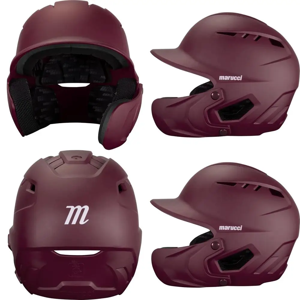 

Maroon Senior DURAVENT Baseball Helmet with Jaw Protection, NOCSAE/SEI Certified