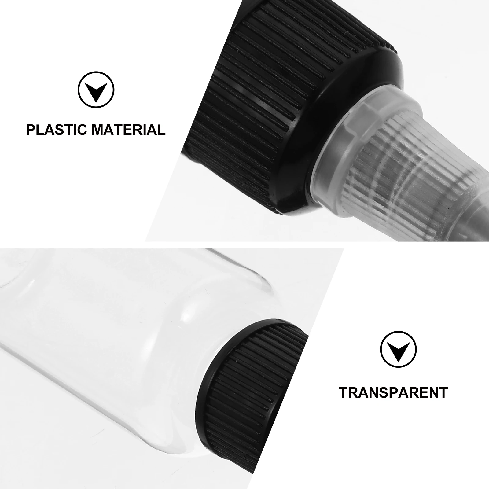 

12pcs Plastic Squeeze Bottles Ink Pigment Storage Transparent Empty Dispenser Pointed Mouth Container For Tattoo