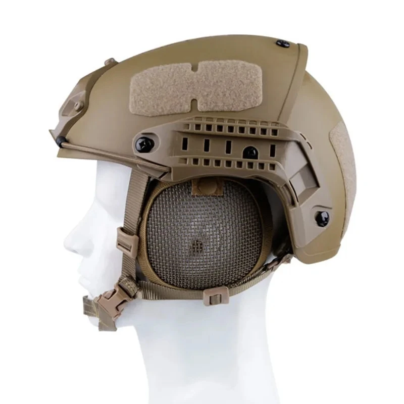 New Tactical Steel Mesh Ear Protective Earmuff Outdoor Hunting Airsoft Ear Protection Cover Accessories For Most Fast Helmets