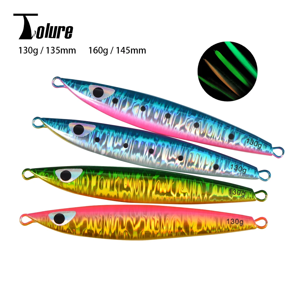 TOLU 130g 160g  Slow Sinking Japan Motion Z4 Vertical Jigging Casting iaca Artificial Sea-bream Fishing Lure pesca