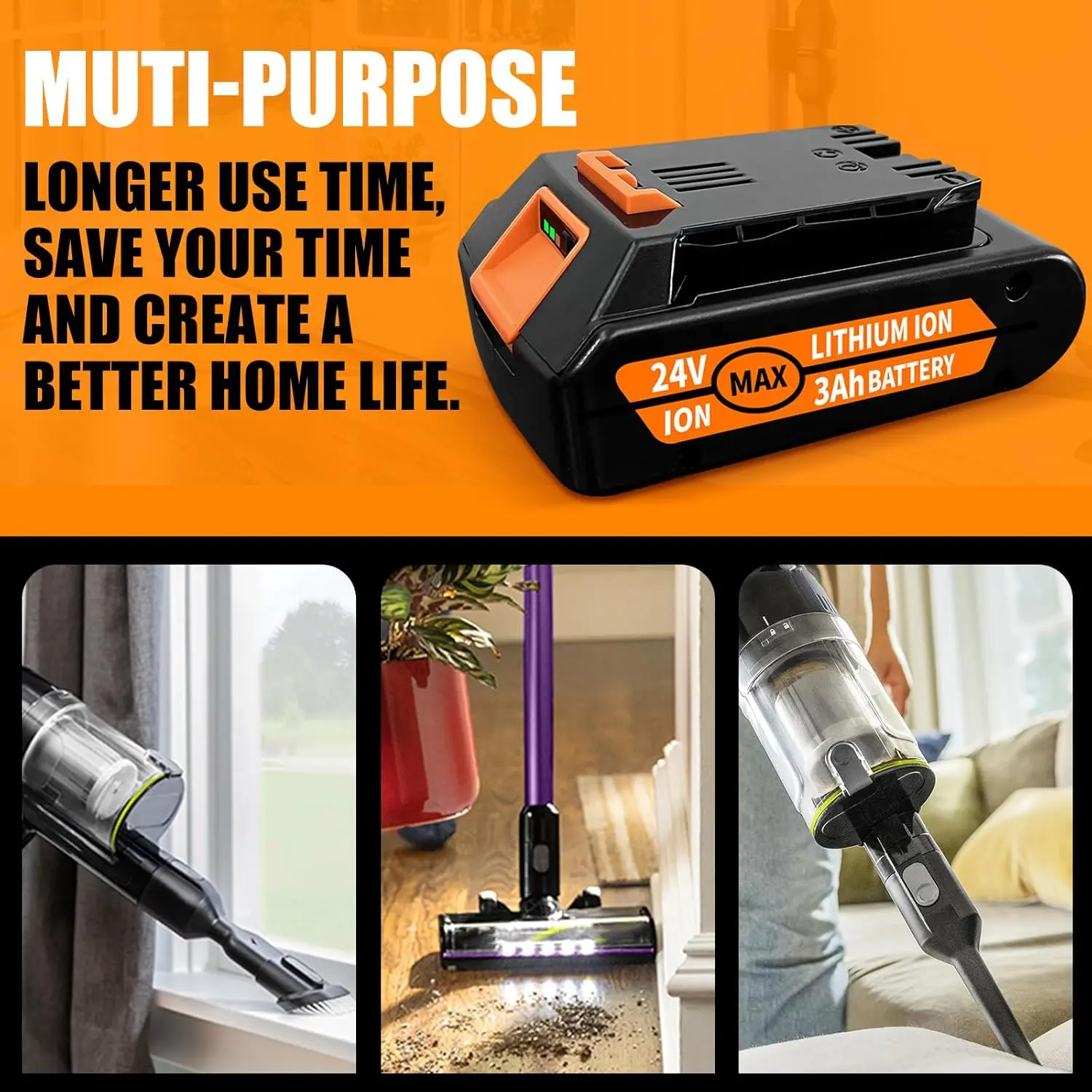 (2 قطعة) بطارية صب aspirateur Bissell، استبدال صب CleanView XR 4054 3789U، 3797V، بطارية 24V 3,0Ah #5