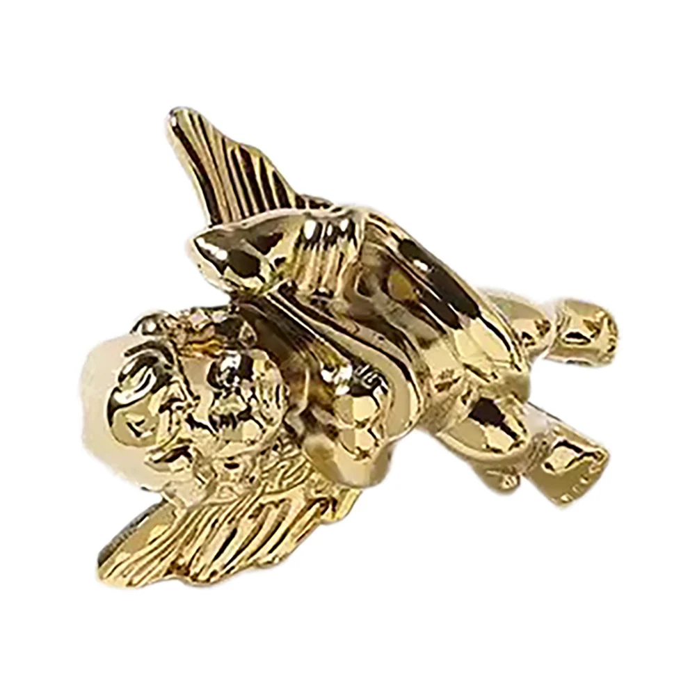 

Brass Angel Shape Handle Right Side Design Cabinet Drawer Pulls Kitchen Furniture Dresser Hardware Boho Natural Handmade Metal