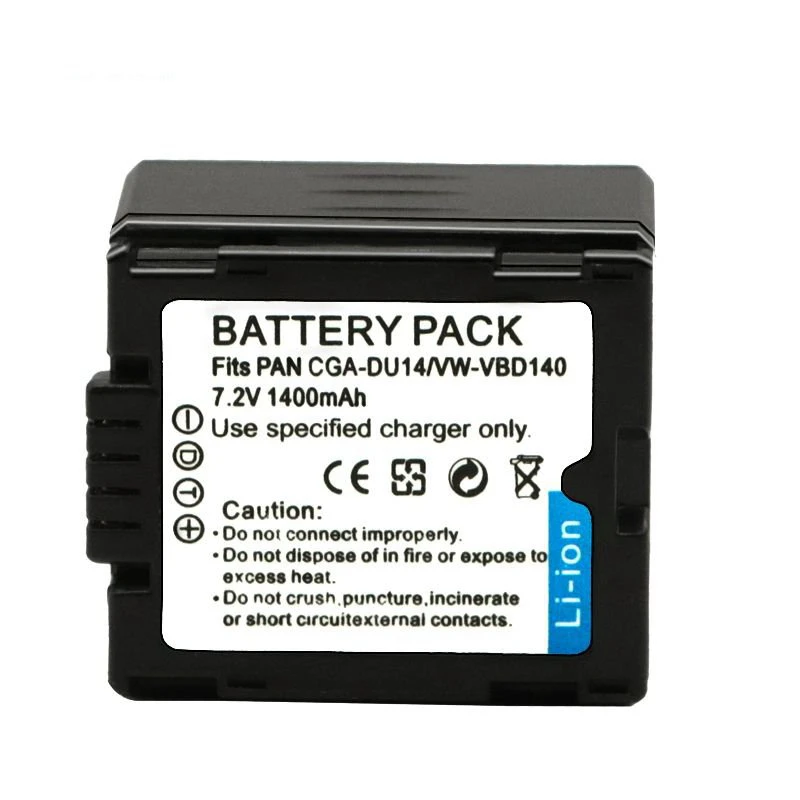 CGA-DU14 NV-GS158 GS258SK GS78SK GS28SK Camera Lithium Battery Pack