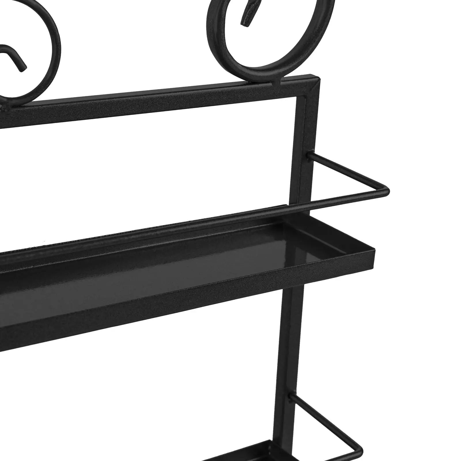 5 Tiers Wall-Mounted Nail Polish Storage Racks Metal Nail Polish Holder Cosmetic Display Case Lipstick Perfume Wall-Mounted Shel