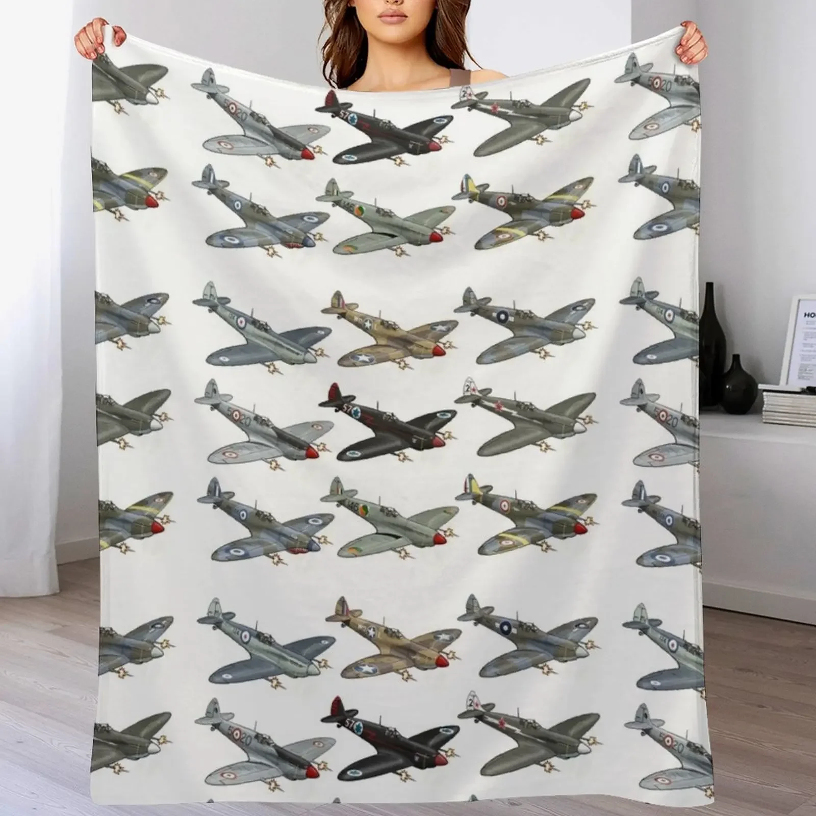 Spitfires of the world unite and take over! Throw Blanket Large Comforter Blankets