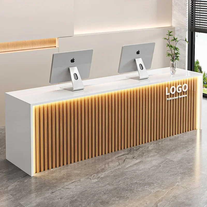 Podium Office Reception Desks Beauty Salon Luxury Checkout Reception Desks Decor Modern Recepción Negocio Commercial Furniture