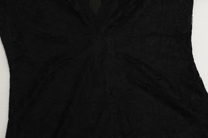 CNYISHE Long Sleeve Deep V Neck Autum Women Dresses Sheath Bodycon Sexy Club Lace Sheer Female Outfits Party Vestidos Hip Wrap