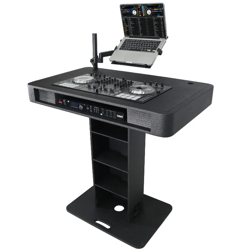 

Black Finish Control Tower DJ Podium Travel Stand for Pioneer DDJ-REV7 XDJ-XZ DDJ-1000 RANE One with Flight Case