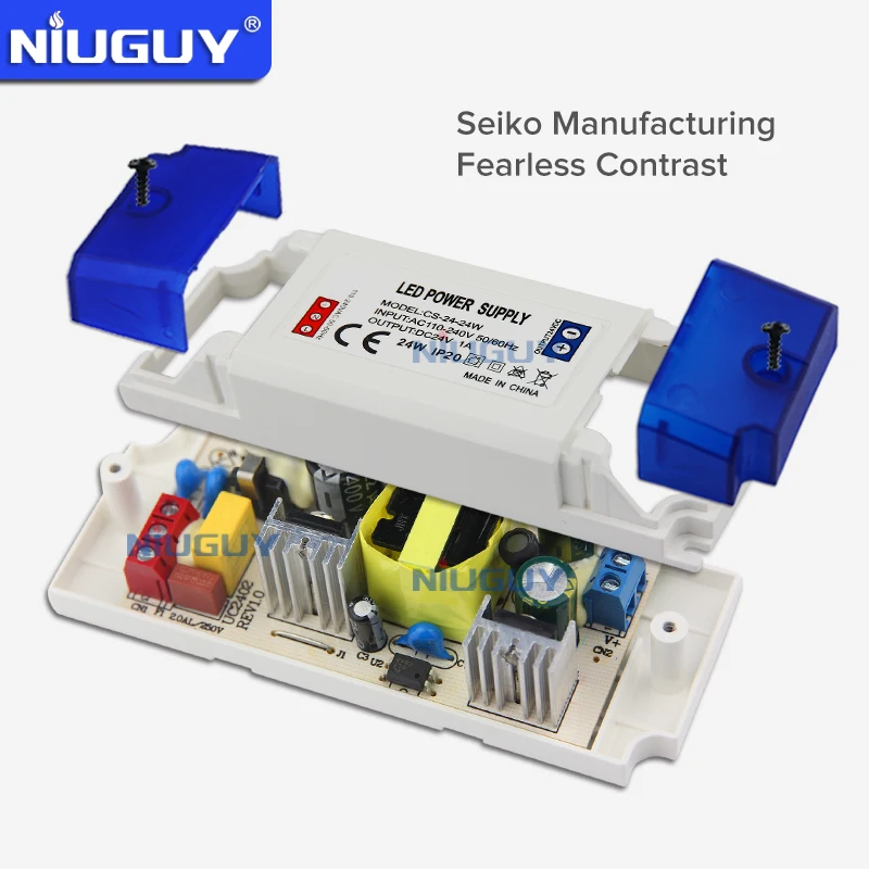 تيار مستمر 12 فولت 24 فولت LED الجهد المنخفض توريد صغير الجهد المستمر الناتج 24 واط محول التيار المتناوب 100-240 فولت LED الإضاءة