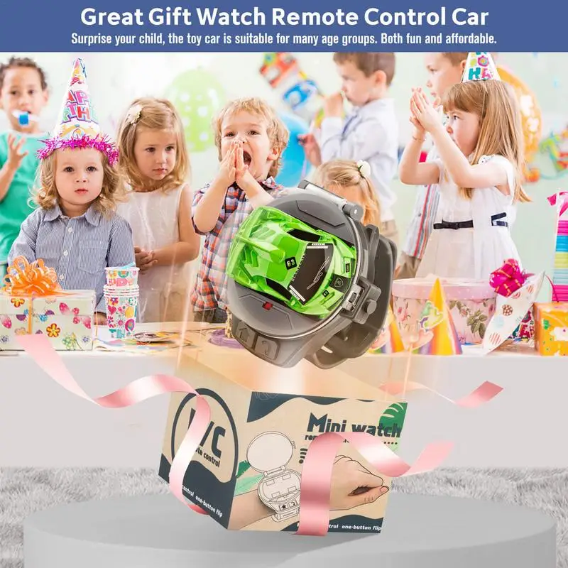 Watch Remote Control Car For Kids Wrist Racing Car Watch Cartoon Rc Watch Racing Car Cartoon Wrist Racing Car Watch USB Charging