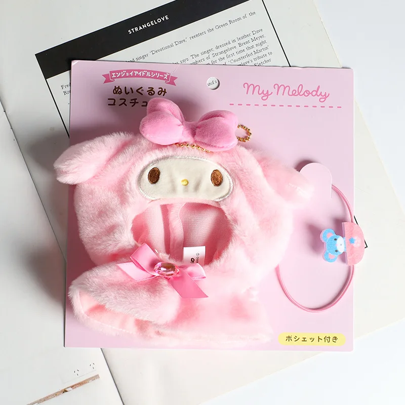 Sanrio Hello Kitty Labubu Cape Rock Anzug sitzende Partykleidung The Monsters Vinyl Outfit Kleidung Hut Accessoire Mädchen Geschenke