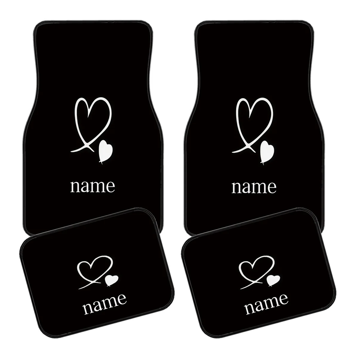 These 4pcs Car Floor Mats Feature An Elegant Design With Stylish Creative Striped Logos, Making Them A Perfect Choice For Person