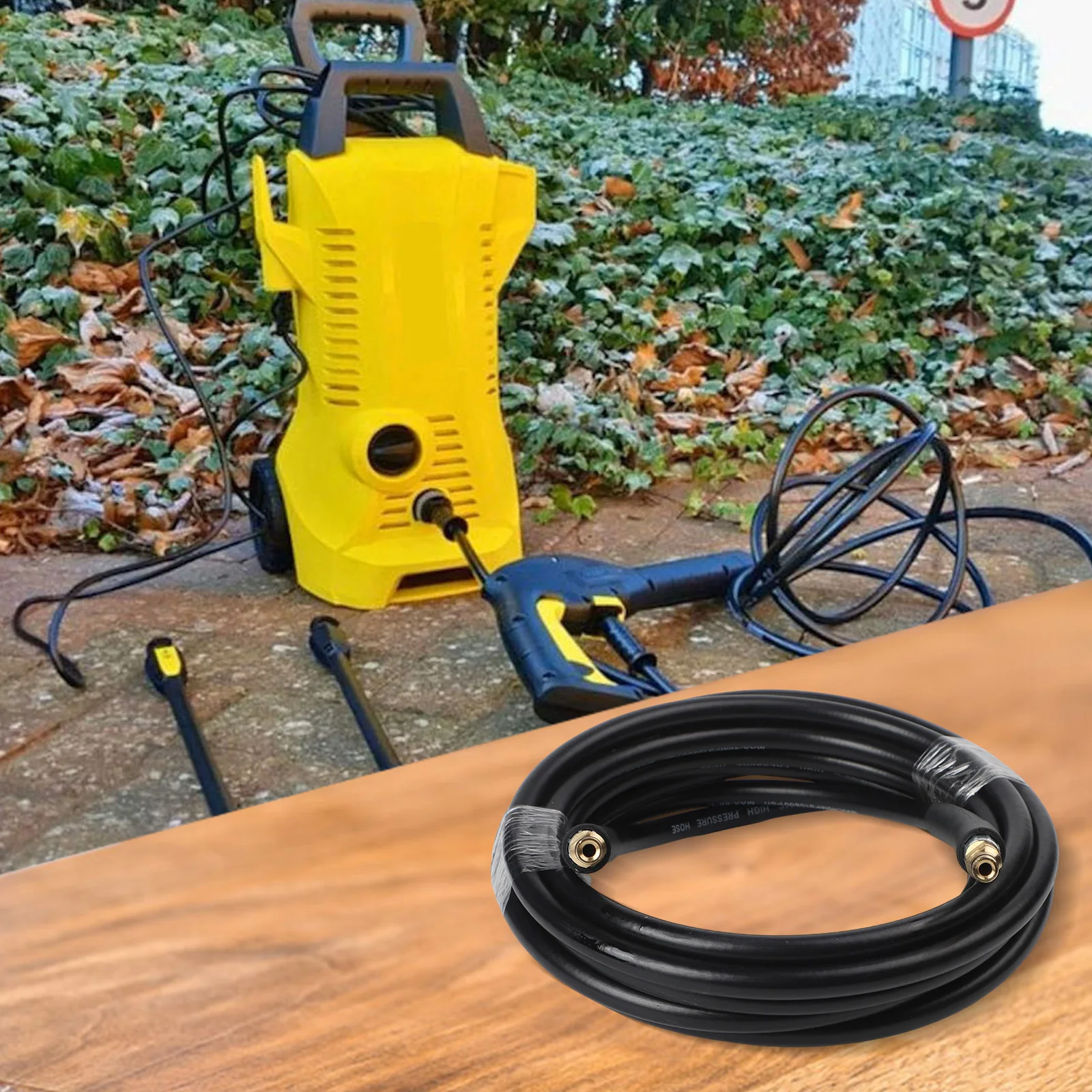 

High Pressure Cleaning Hose Compatible with For Karcher Quick Connect Feature for Convenient Use in Various Lengths