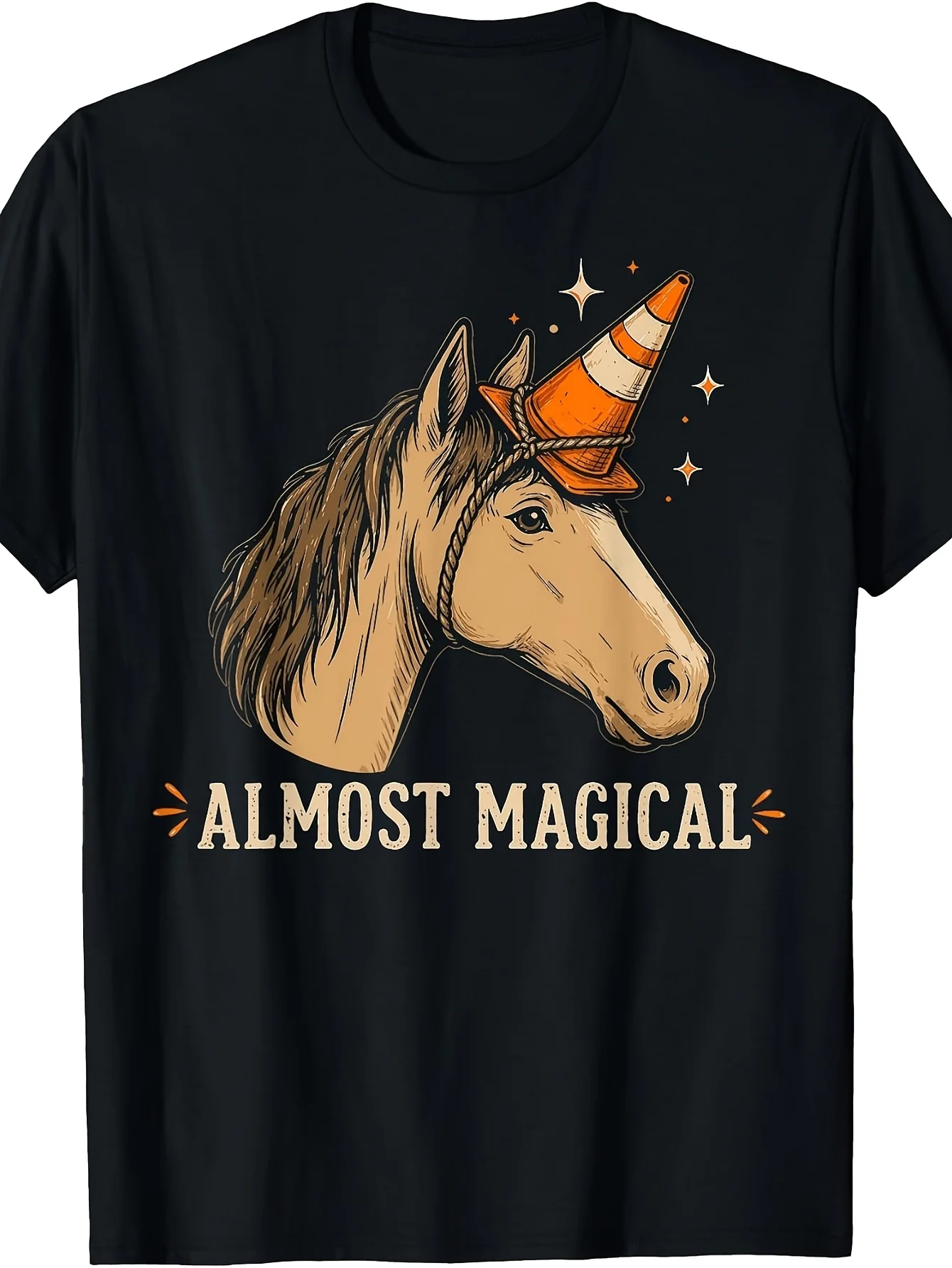 Almost Magical Funny Horse Unicorn Humor T-Shirt