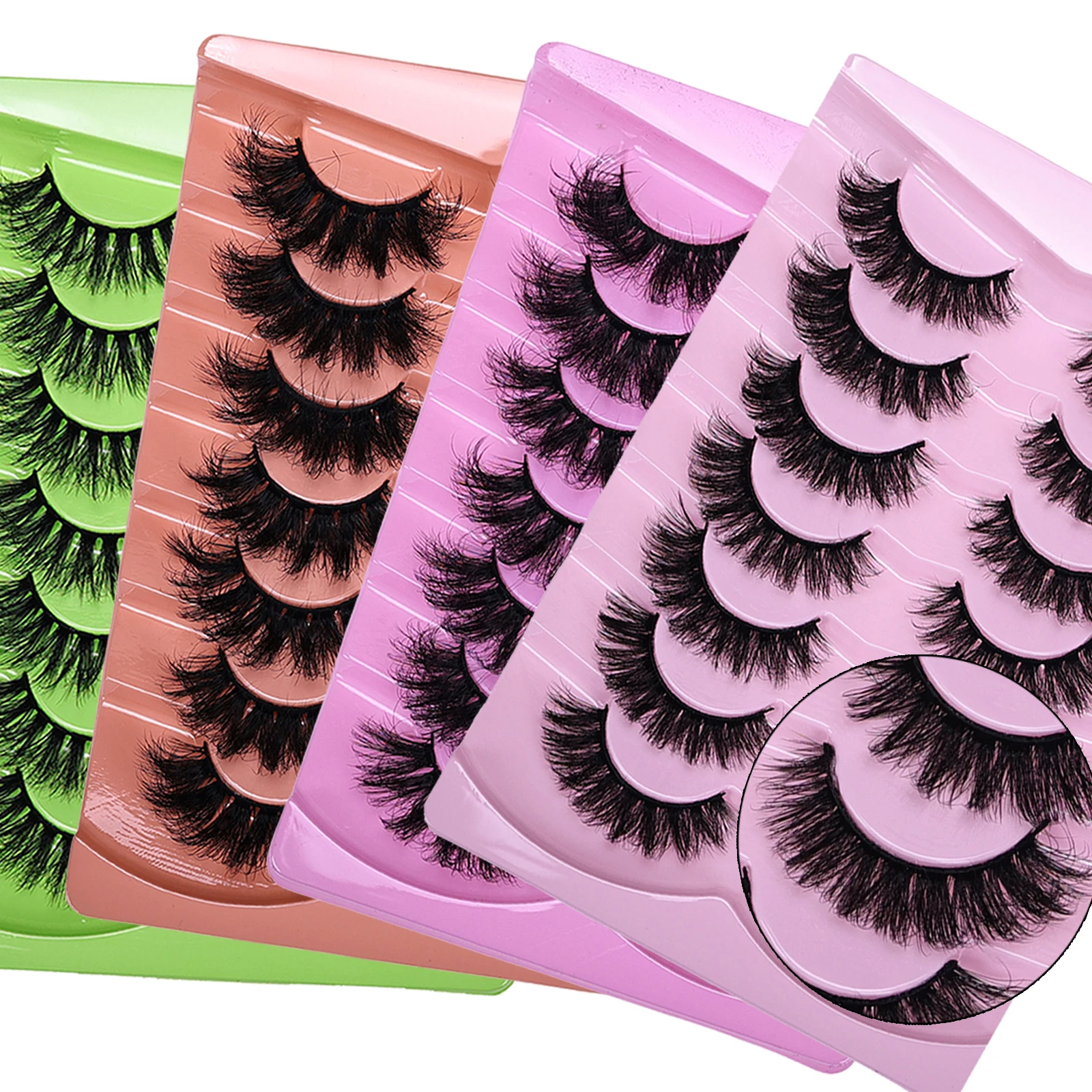 3D Cat Eye Lashes Pluizige Piekerige Valse Wimpers - Natuurlijk Luchtig Effect, Gemakkelijk aan te brengen voor dagelijkse/feestmake-up, Geschikt voor alle oogvormen