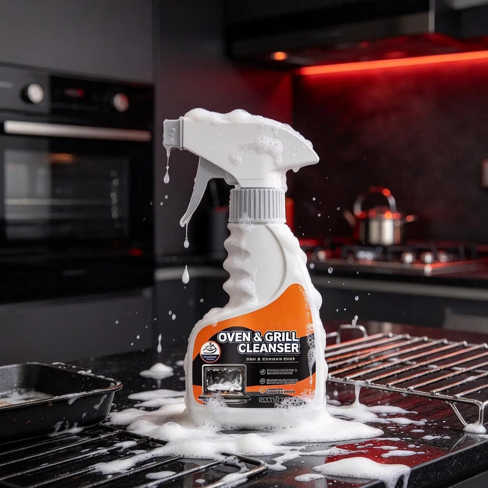 Heavy Oil Eliminator Cleaner 120ml Kitchen Degreaser Penetration for Range Hood Stove Wall Tile Exhaust Fan Sink Grease Stain