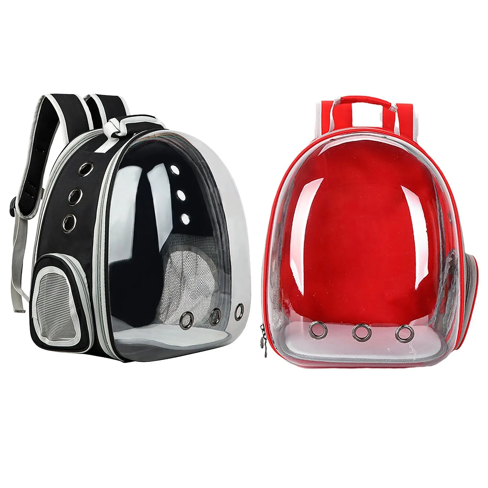 Black Cat Carrier Backpack Bag Pet Travel Ventilation Transparent Bubble for Small dogs cats black 1 piece