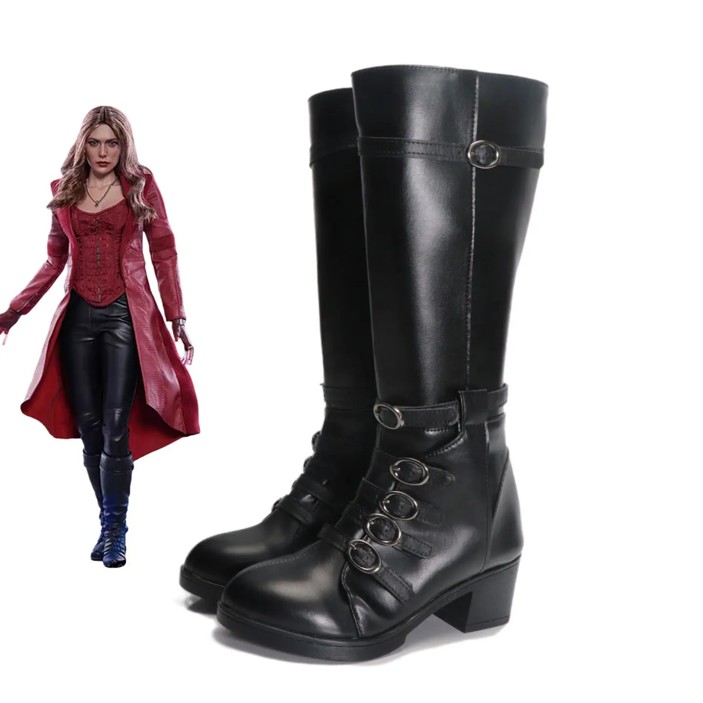 

Women's Wanda Scarlet Witch Boots Cosplay Shoes for Women Halloween