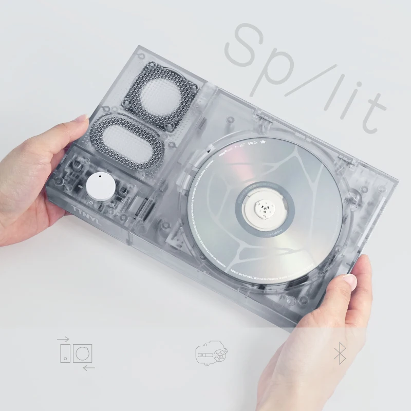Soft Mist White Hi-Fi CD Player Album Player Bluetooth Detachable CD Player Vintage Disk Player