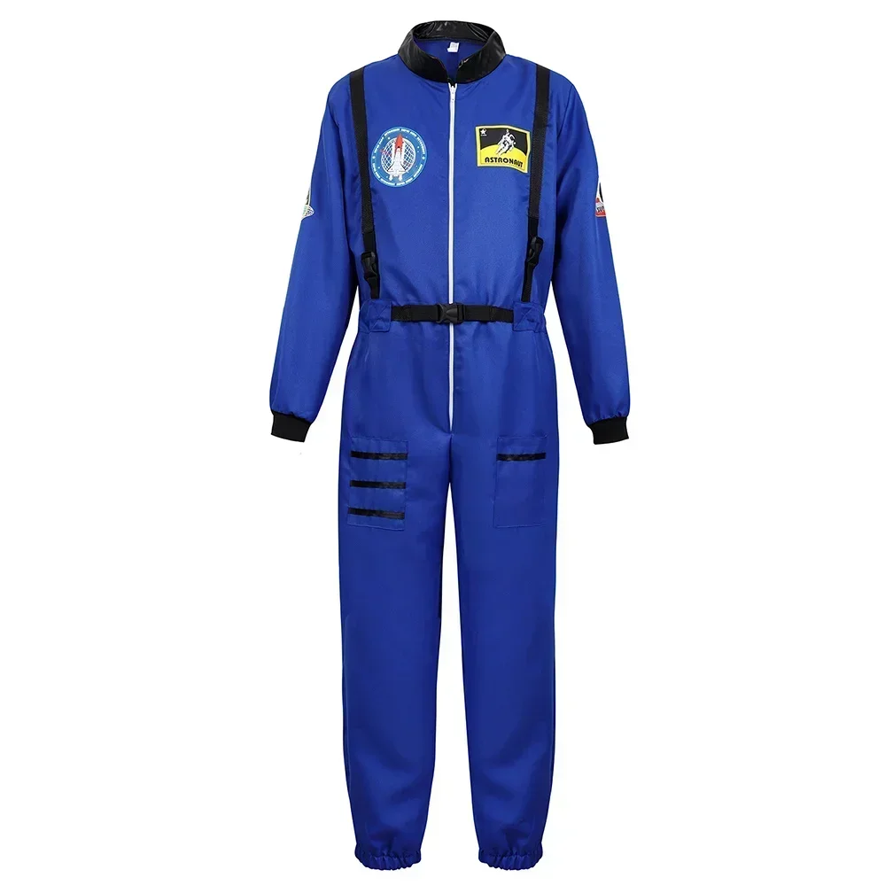 Men's Astronaut Costume Spaceman Coverall Space Halloween Cosplay Jumpsuit