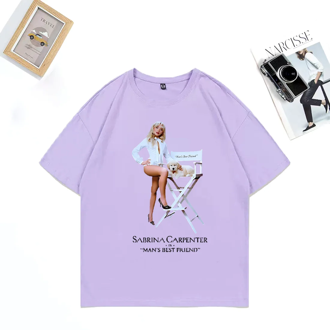 تي شيرت سابرينا كاربنتر أفضل صديق برسومات تي شيرت للرجال والنساء ملابس عتيقة بأكمام قصيرة لطيفة من القطن كاواي للجنسين تي شيرت كبير الحجم #6