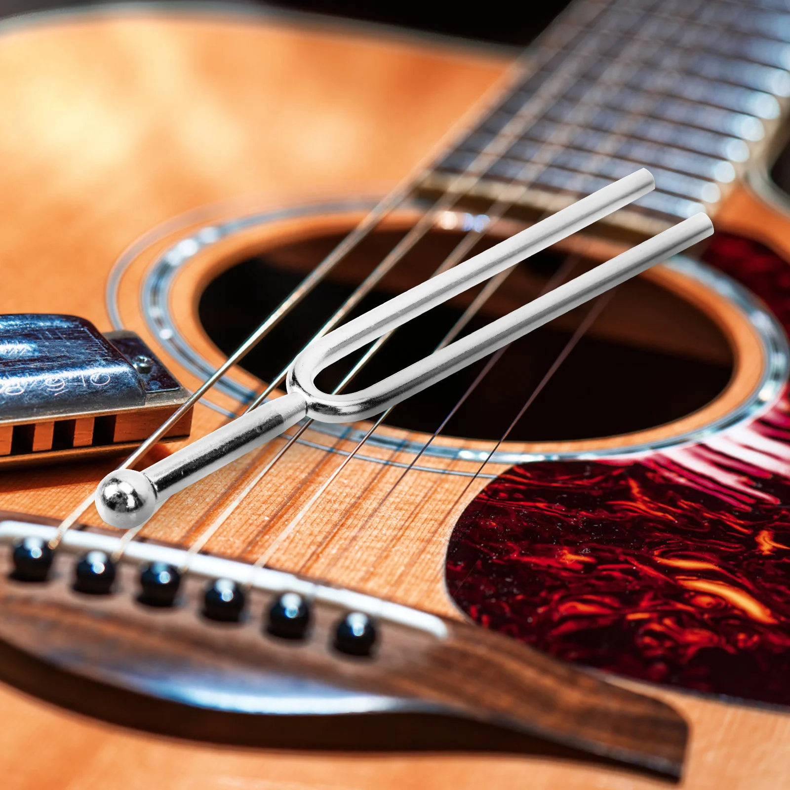 

A440hz Stainless Steel Tuning Fork for Guitar Violin Cello Musical Instrument Tone Adjustor Practical Accessory Durable Portable