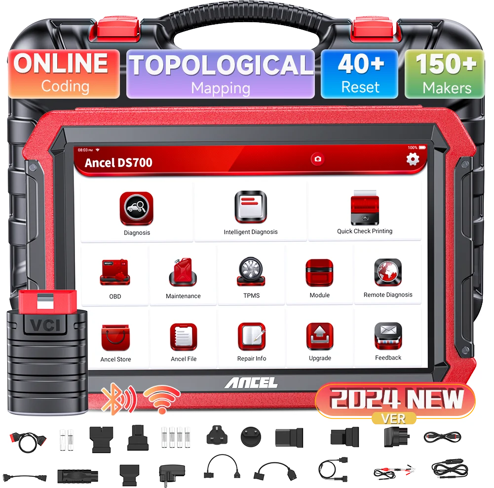 

ANCEL DS700 OBD2 Все системы диагностических инструментов ABS инжектор IMMO SRS подушка безопасности DPF сброс кодирования ЭБУ автомобильные сканирующие инструменты сканер