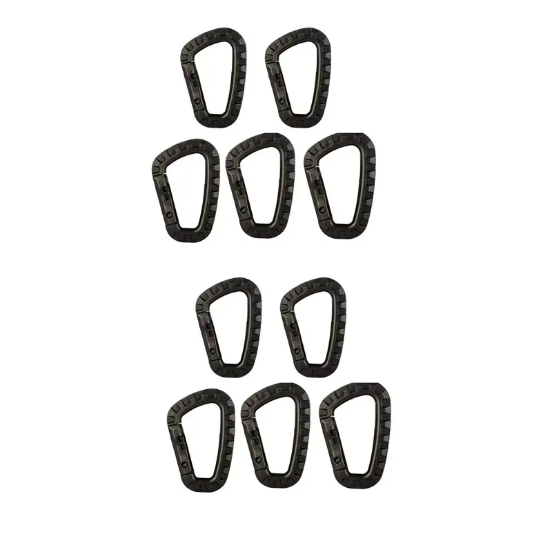 NONE 1-10Pcs Militärische taktische karabiner Clips Zubehör D-Ring Schnalle Bergsteigen Karabiner Rucksack Hängen Schlüssel Outdoor Gadget 4