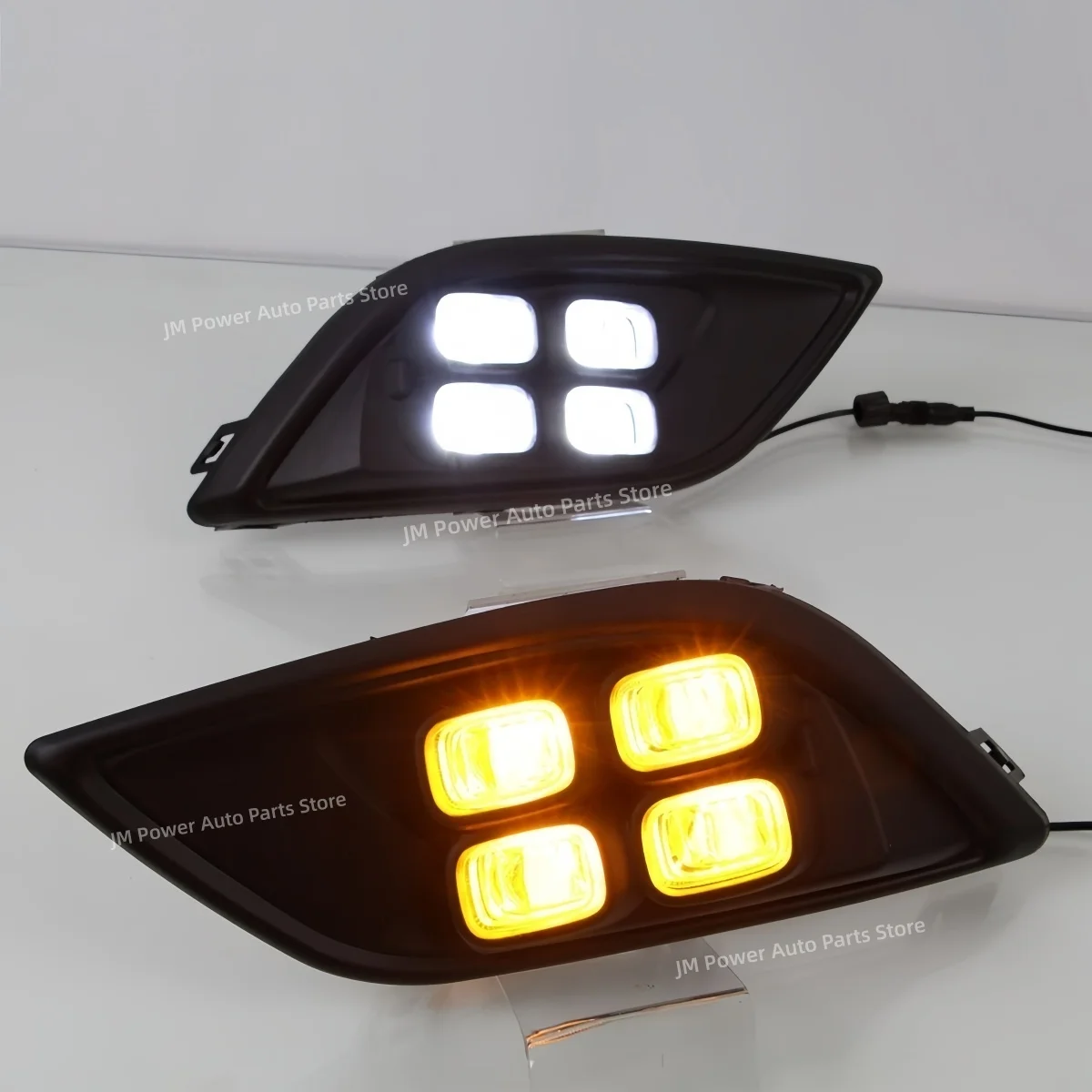 For Chevrolet Sail 3 2015-2017 Daytime running light Modification LED 2-color Fog lamp Turn signal Decorative light Auto parts