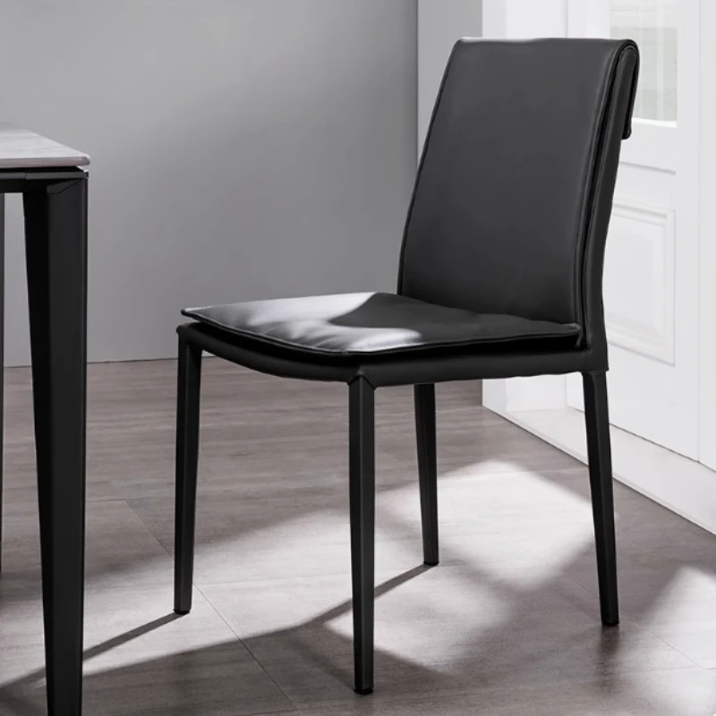 

Black Modern Dining Chairs Nordic Faux Leather Kitchen Cheap Dining Chair Luxury Comfortable Sedie Sala Da Pranzo Furniture Home