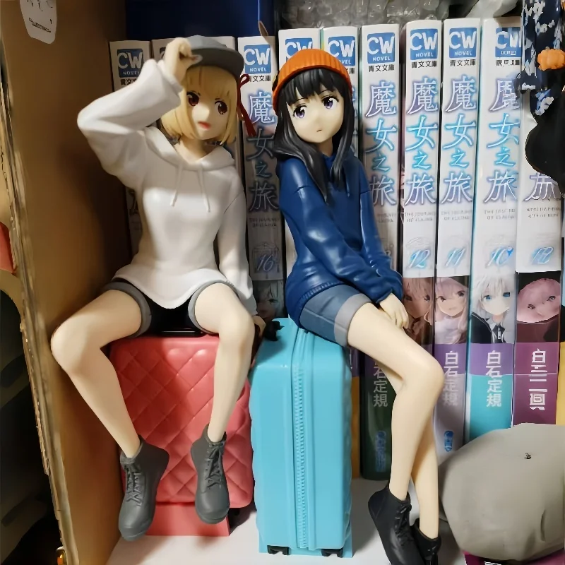 

Genuine Bandai Lycoris Recoil Relax Time Inoue Takina Nishikigi Chisato About 11cm Original Figure Model Sitting Posture Doll